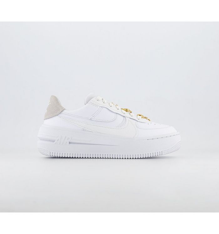Nike Air Force 1 Plt. af. orm Trainers White Summit White Metallic Gold