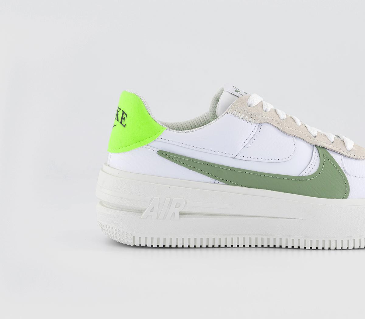 NikeAir Force 1 PLT.AF.ORM TrainersWhite Oil Green Sail Volt