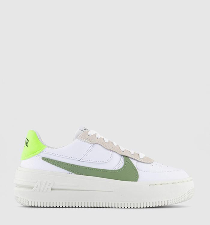 Nike Air Force 1 PLT.AF.ORM Trainers White Oil Green Sail Volt
