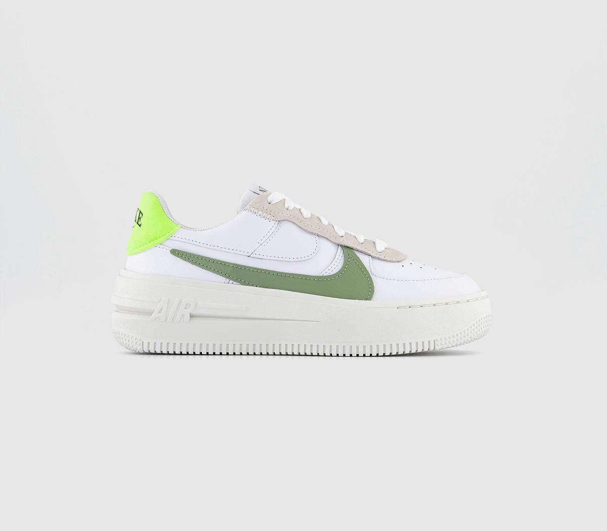 Air Force 1 Plt. af. orm Trainers White Oil Green Sail Volt