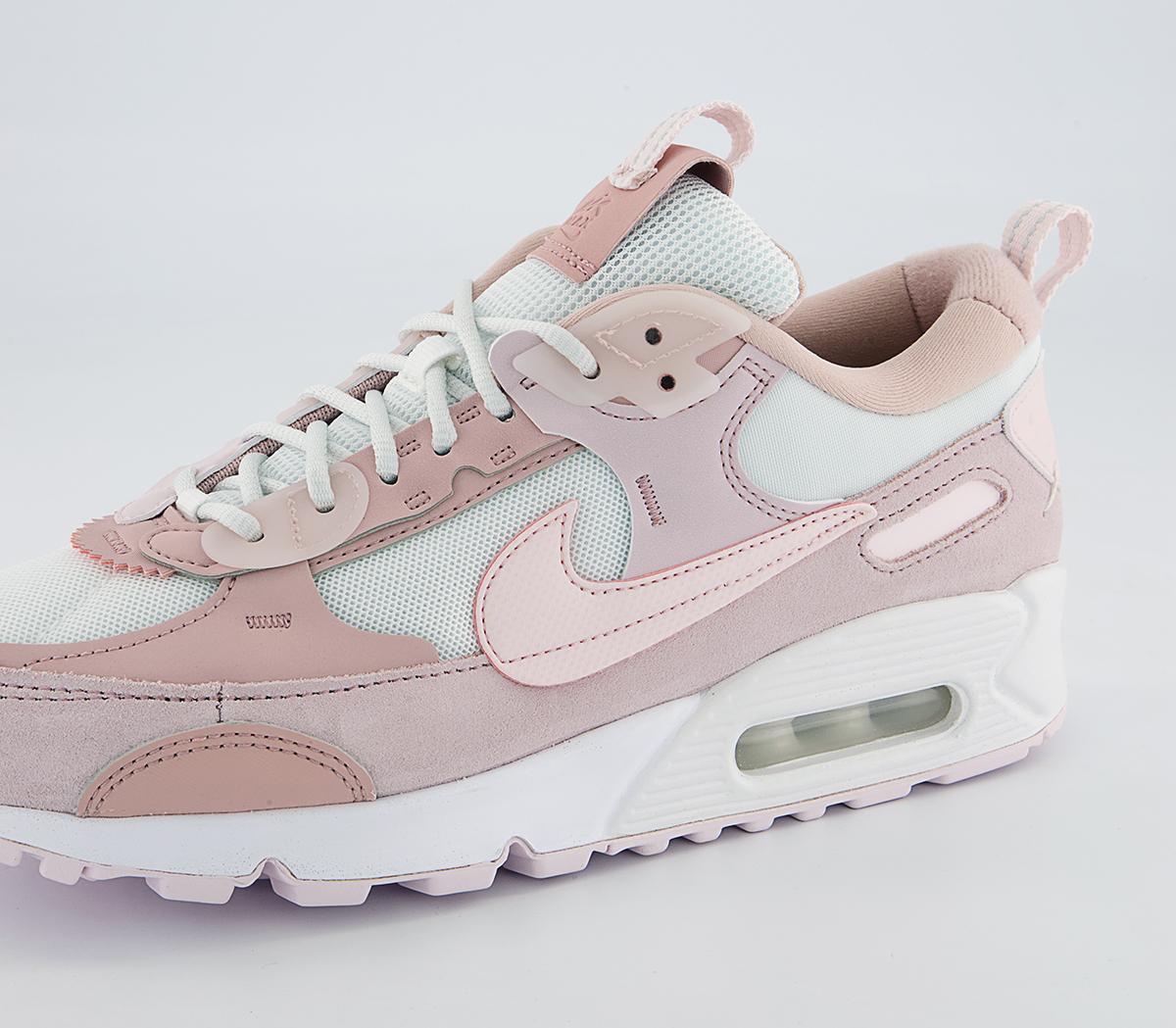 white barely rose air max 90