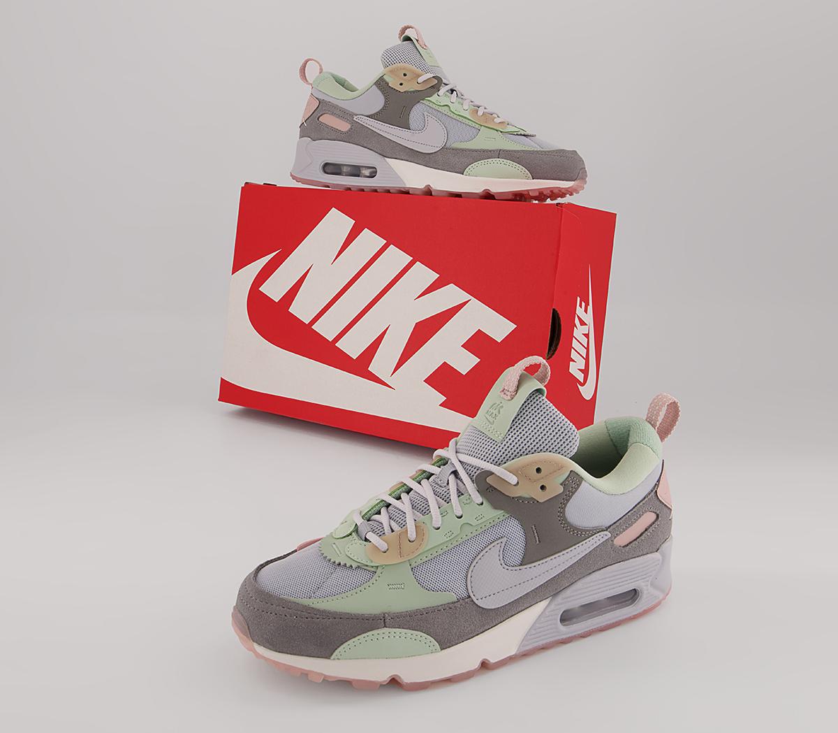 Nike Air Max 90 Futura Trainers Sky Grey Particle Grey Seafoam - Nike ...