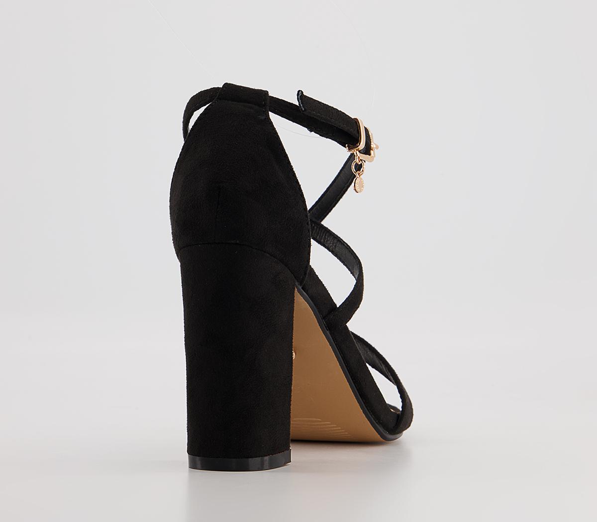 OFFICE Hollander Cross Strap Block Heeled Sandals OFFICE Hollander Cross Strap Block Heeled Sandals Black