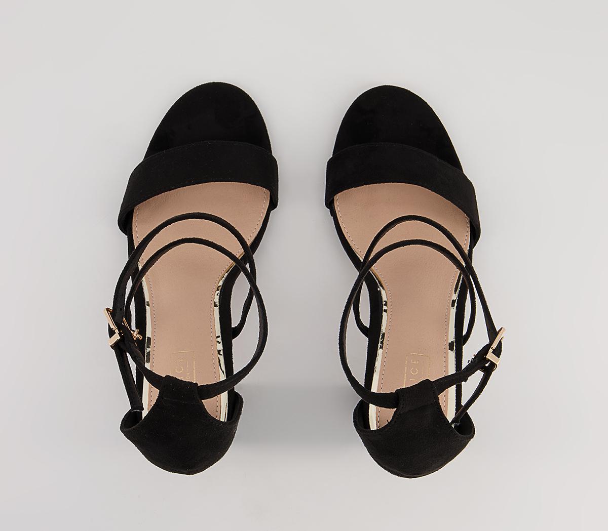 OFFICE Hollander Cross Strap Block Heeled Sandals OFFICE Hollander Cross Strap Block Heeled Sandals Black
