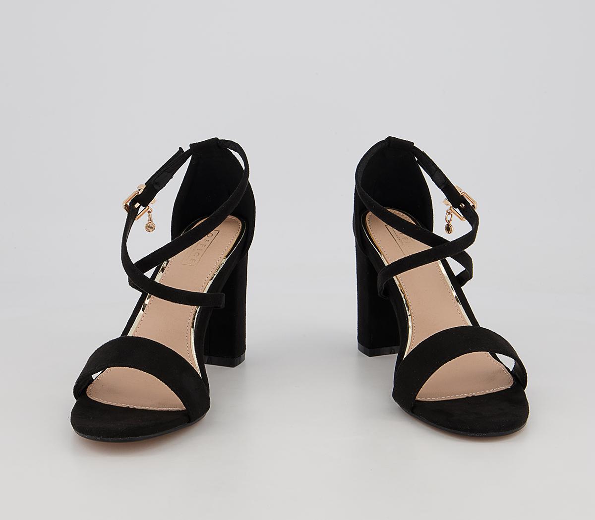 OFFICE Hollander Cross Strap Block Heeled Sandals OFFICE Hollander Cross Strap Block Heeled Sandals Black