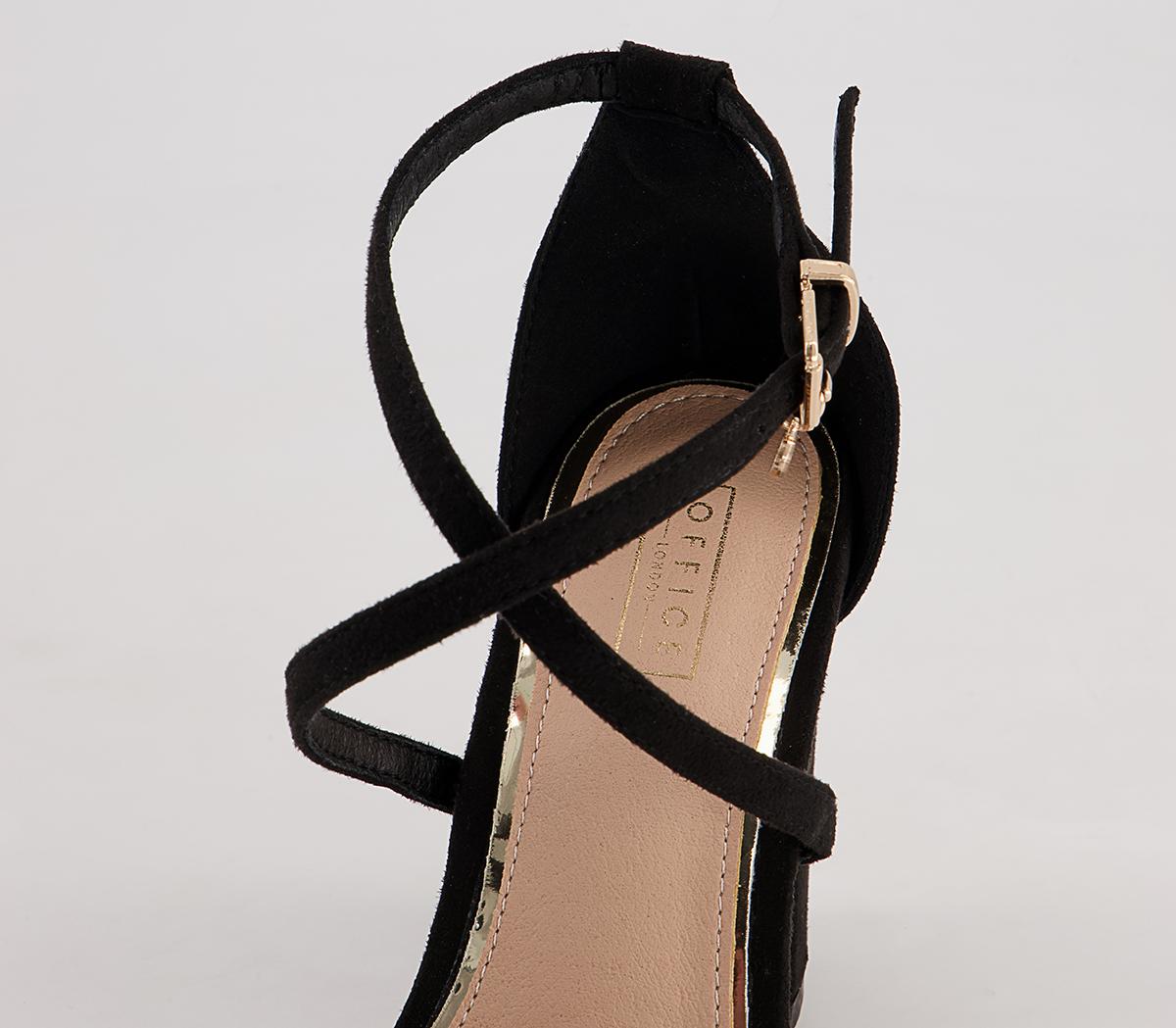 OFFICE Hollander Cross Strap Block Heeled Sandals OFFICE Hollander Cross Strap Block Heeled Sandals Black