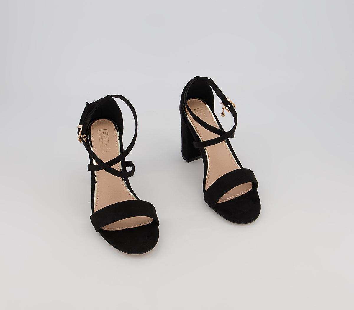 OFFICE Hollander Cross Strap Block Heeled Sandals OFFICE Hollander Cross Strap Block Heeled Sandals Black