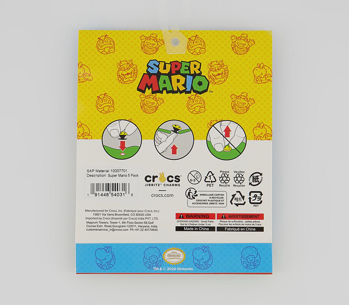 Crocs Super Mario 5 Pack Jibbitz Crocs Super Mario 5 Pack Jibbitz Multi