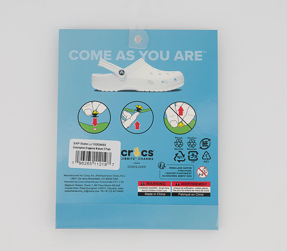 Crocs Happiest Nature 3 Pack Jibbitz Crocs Happiest Nature 3 Pack Jibbitz Multi