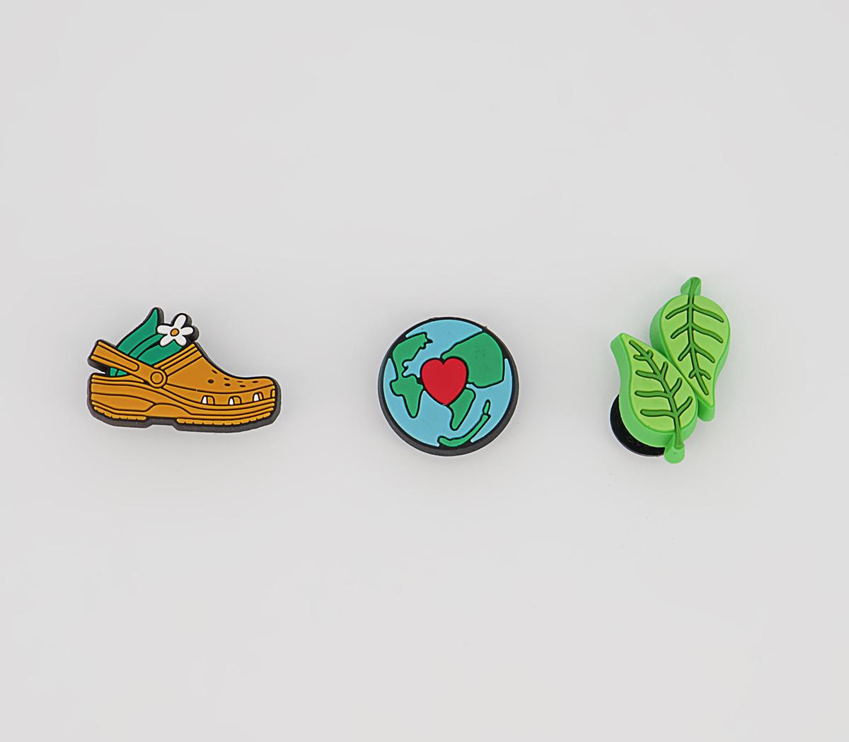 Crocs Happiest Nature 3 Pack Jibbitz Crocs Happiest Nature 3 Pack Jibbitz Multi