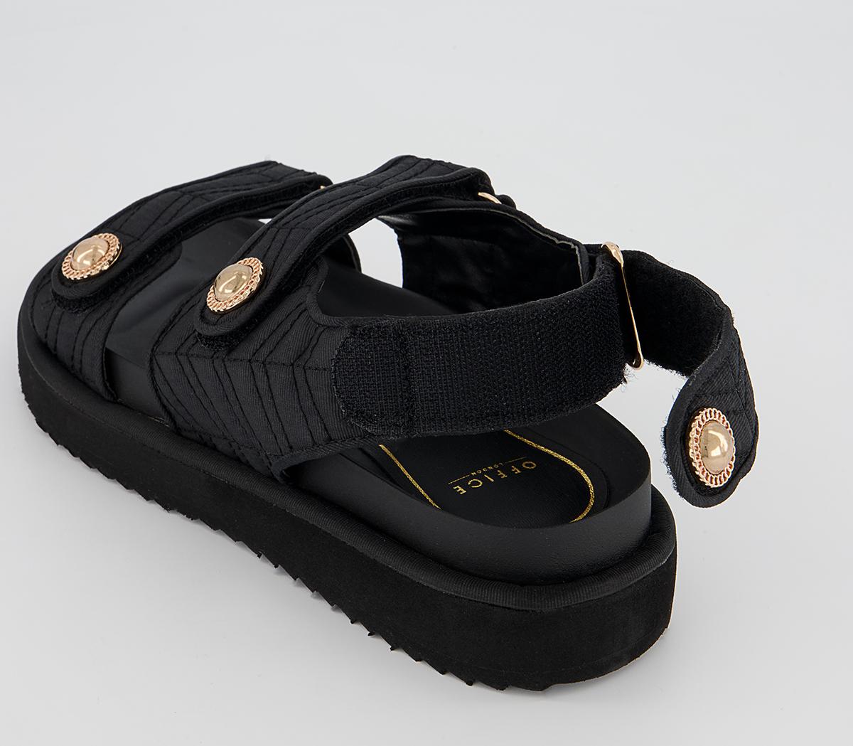 Office Scanning Double Strap Studded Sandals Office Scanning Double Strap Studded Sandals Black