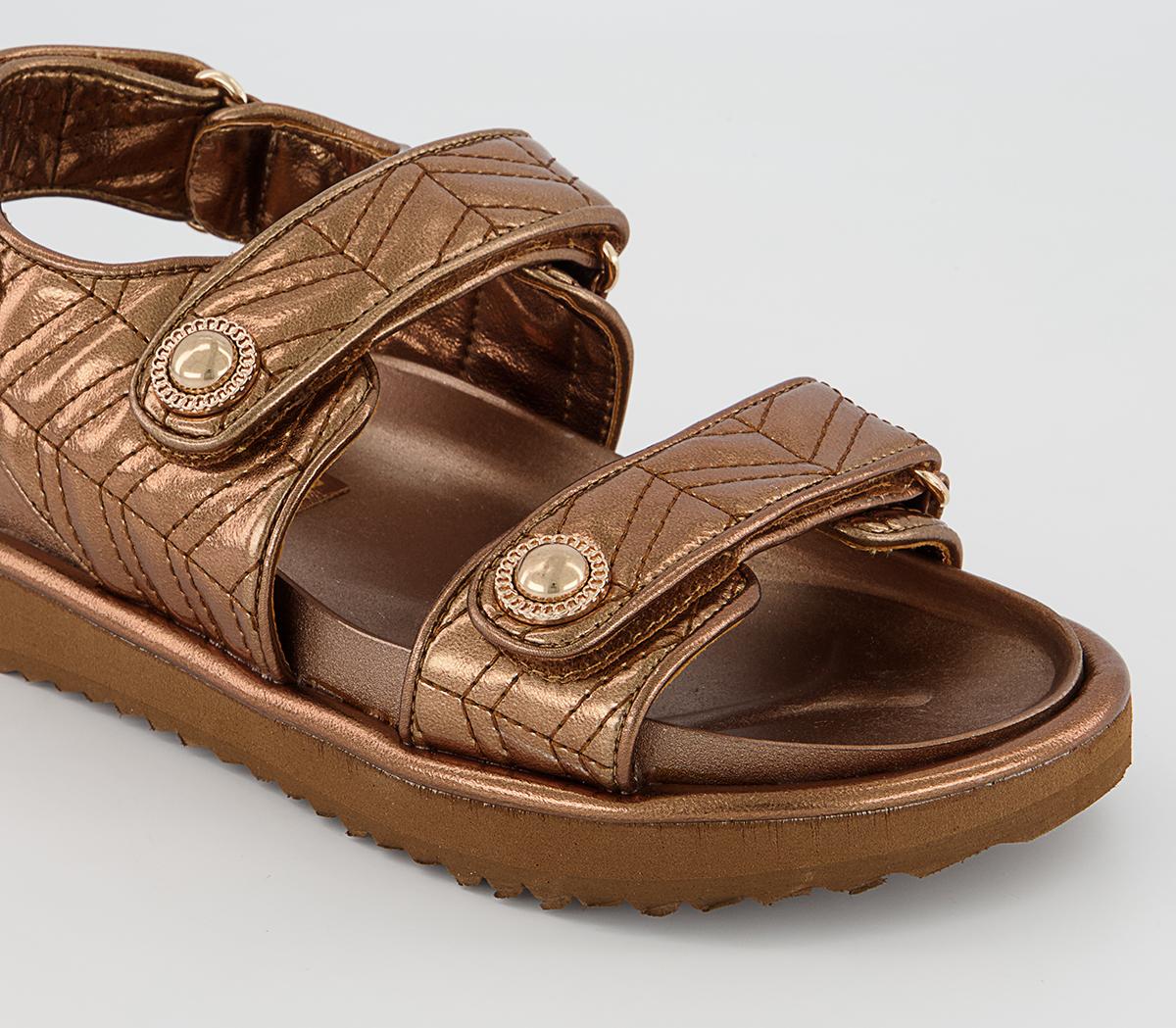 Office Scanning Double Strap Studded Sandals Office Scanning Double Strap Studded Sandals Bronze