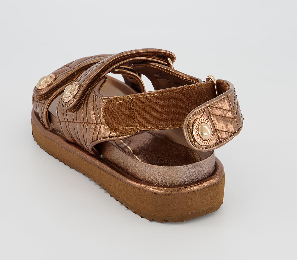 Office Scanning Double Strap Studded Sandals Office Scanning Double Strap Studded Sandals Bronze