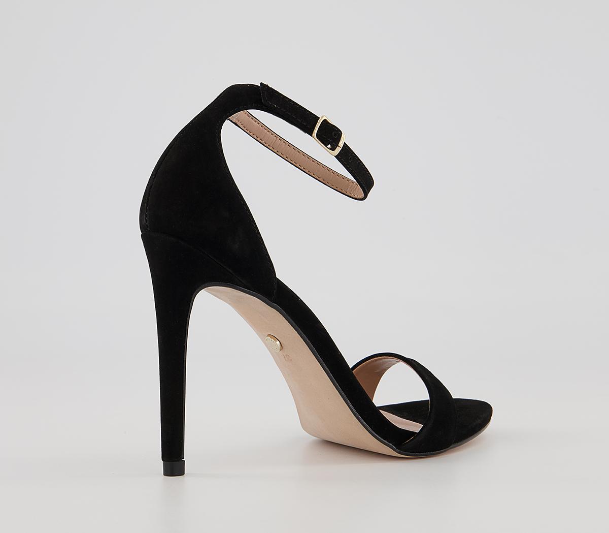 Office Halana Ankle Strap Stiletto Heels Office Halana Ankle Strap Stiletto Heels Black Nubuck