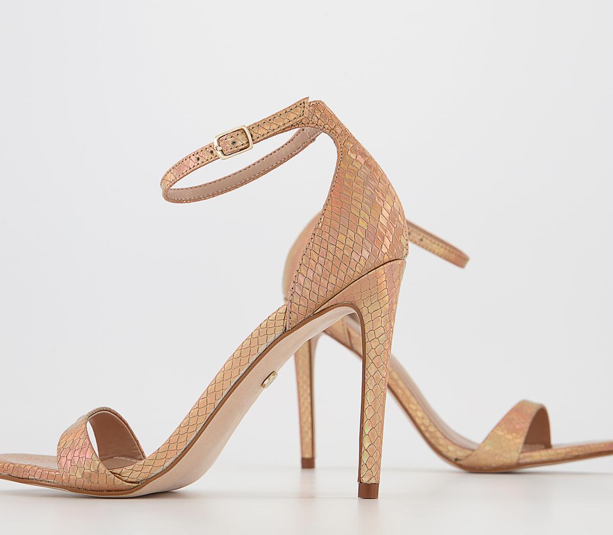 Office Halana Ankle Strap Stiletto Heels Office Halana Ankle Strap Stiletto Heels Gold