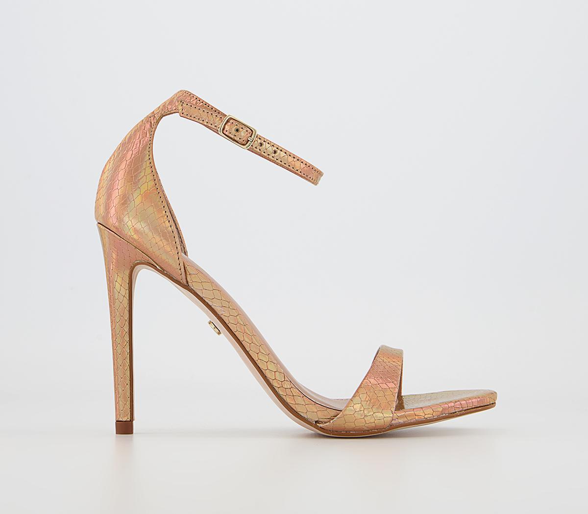 OFFICEHalana Ankle Strap Stiletto HeelsGold