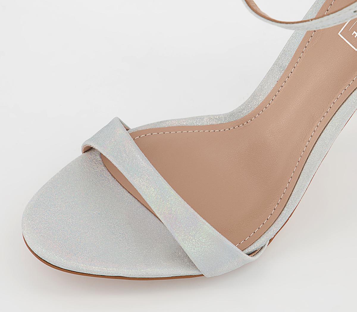 OFFICEHalana Ankle Strap Stiletto Heels OFFICEHalana Ankle Strap Stiletto HeelsSilver