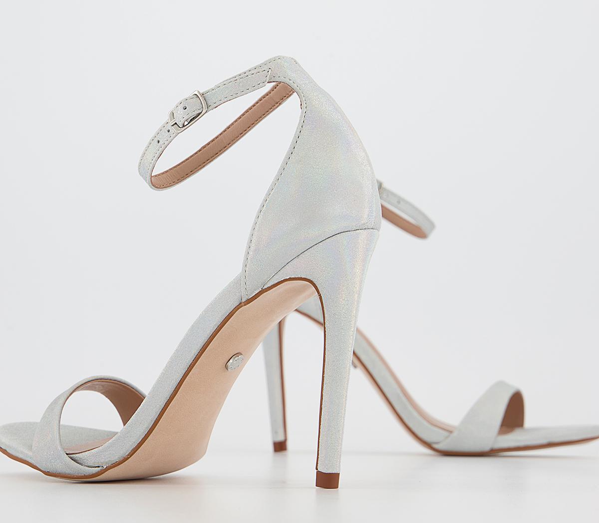 OFFICEHalana Ankle Strap Stiletto Heels OFFICEHalana Ankle Strap Stiletto HeelsSilver