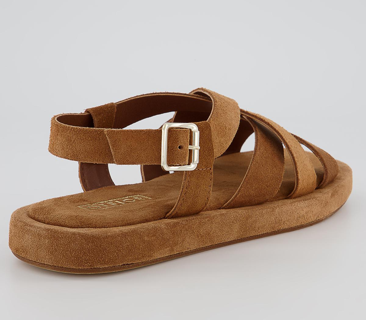 Office Saffron Cross Strap Sandals Office Saffron Cross Strap Sandals Tan Suede