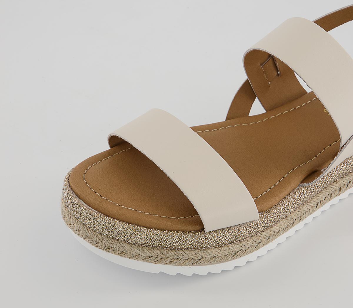 Office Sigrid Footbed Espadrille Sandals Office Sigrid Footbed Espadrille Sandals Nude Leather