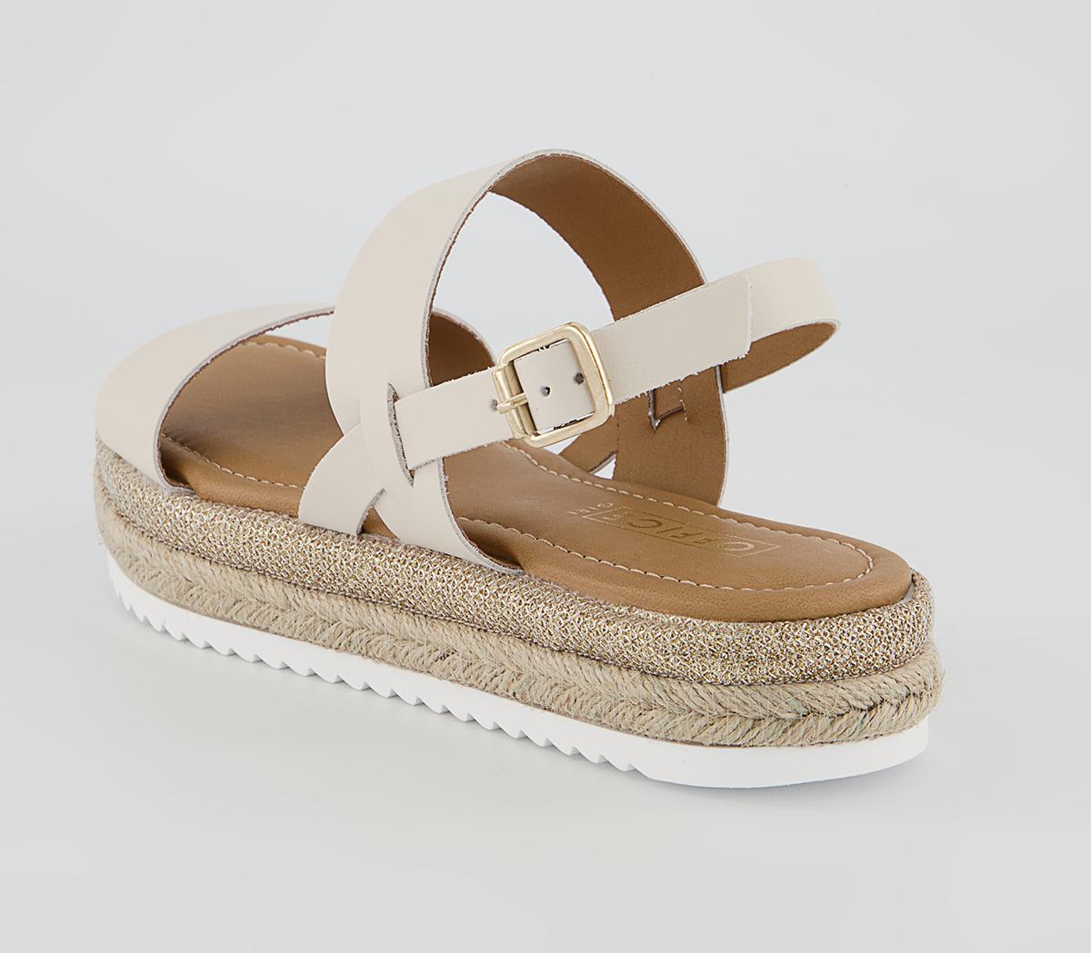 Office Sigrid Footbed Espadrille Sandals Office Sigrid Footbed Espadrille Sandals Nude Leather