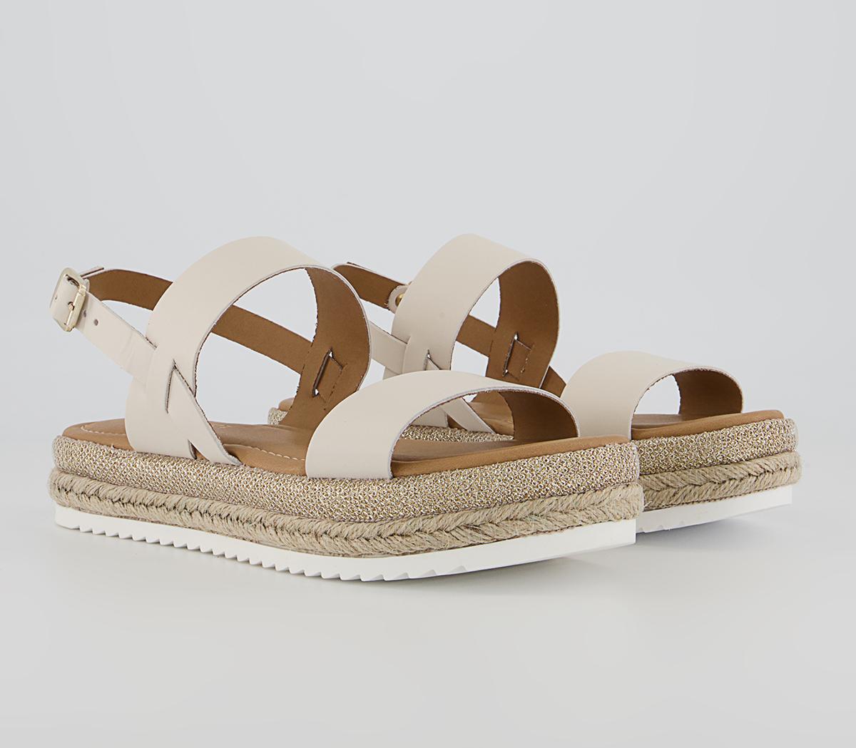 Office Sigrid Footbed Espadrille Sandals Office Sigrid Footbed Espadrille Sandals Nude Leather
