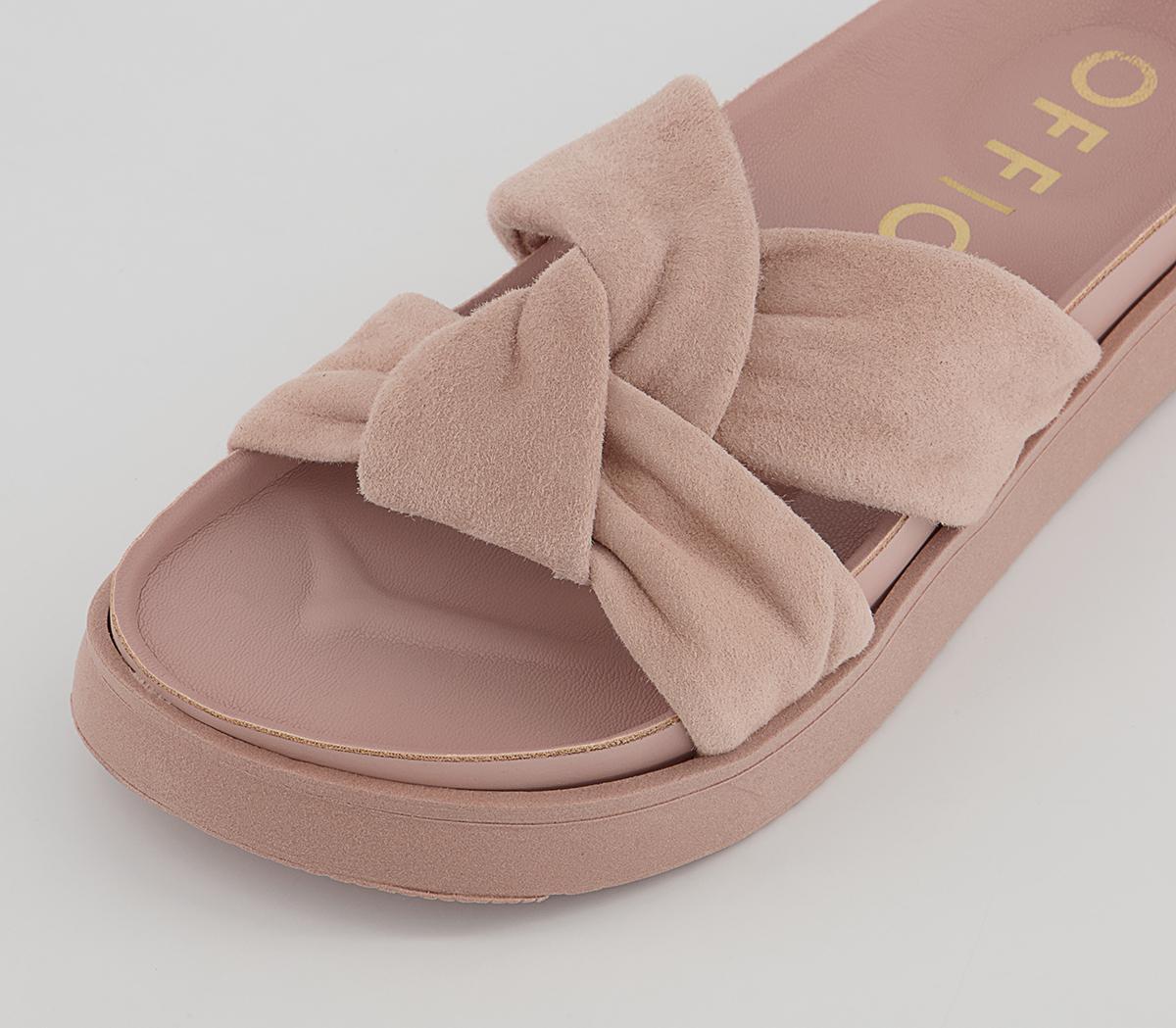 Office Sinner Twisted Suede Footbeds Office Sinner Twisted Suede Footbeds Nude Suede Drench