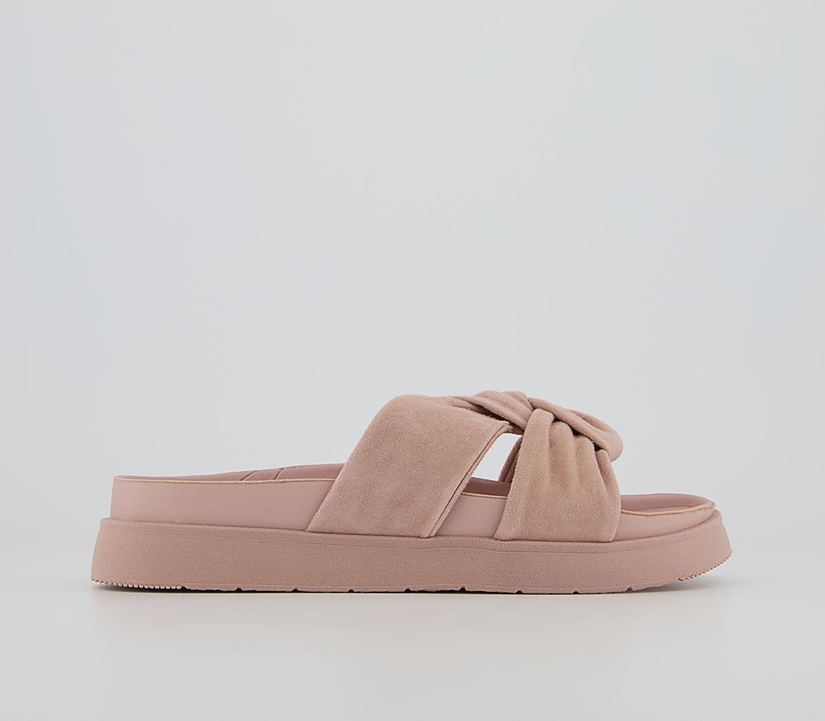 Nude hot sale suede slides