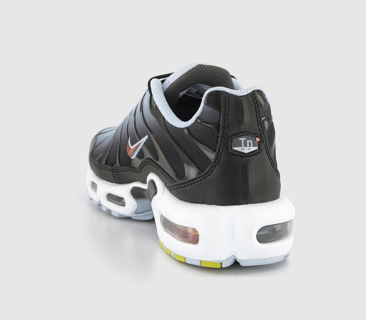 NikeAir Max Plus TrainersBlack Rugged Orange Blue Tint Iron Grey