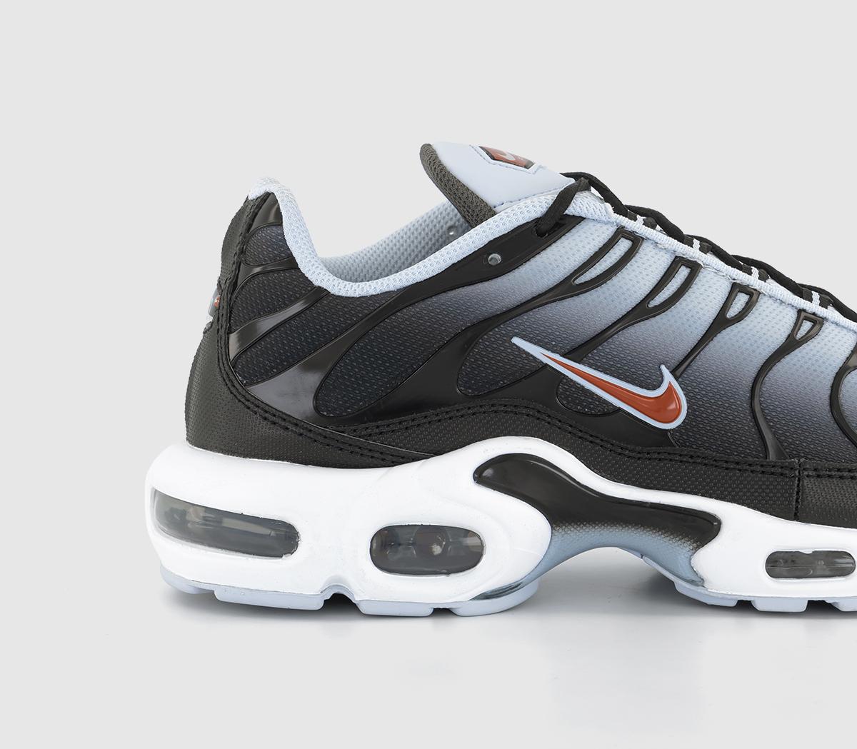 NikeAir Max Plus TrainersBlack Rugged Orange Blue Tint Iron Grey