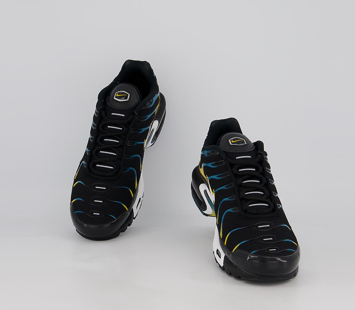 Nike Air Max Plus Trainers Nike Air Max Plus Trainers Black White University Gold