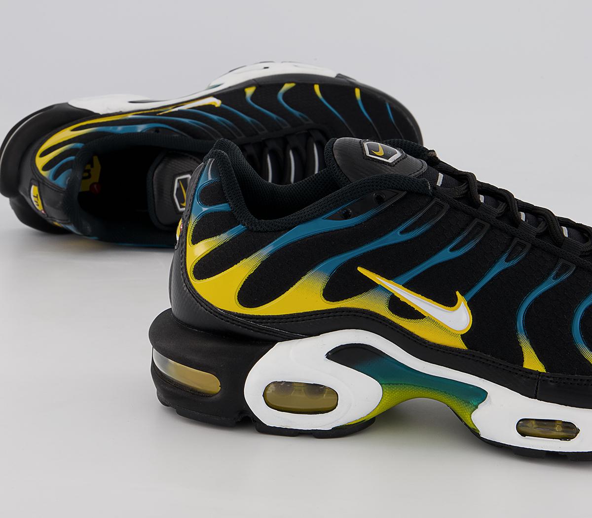 Nike Air Max Plus Trainers Nike Air Max Plus Trainers Black White University Gold