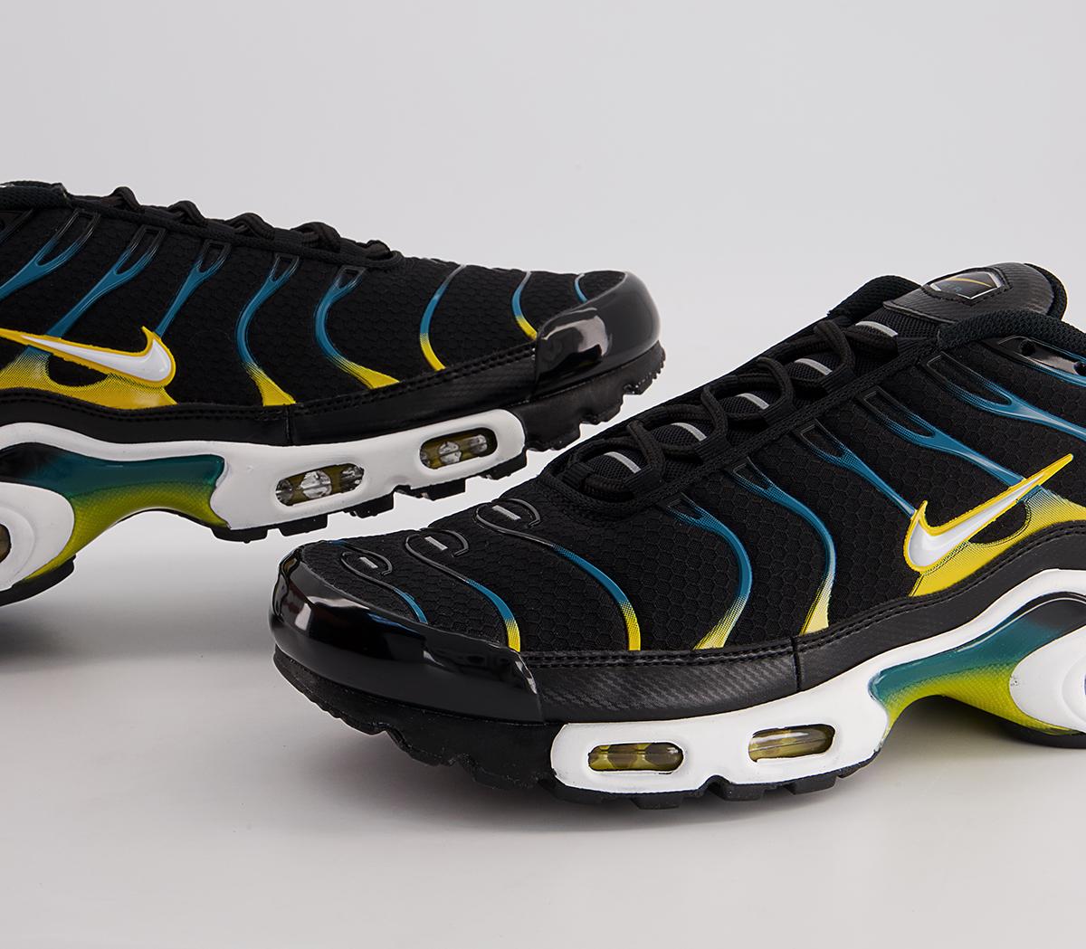 Nike Air Max Plus Trainers Nike Air Max Plus Trainers Black White University Gold