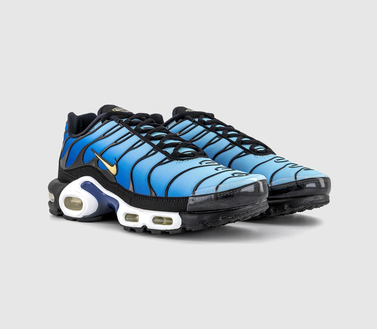 Nike Air Max Plus Trainers Black Chamois Sky Blue Hyper Blue