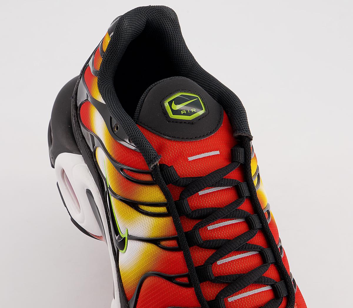 Nike Air Max Plus Trainers Nike Air Max Plus Trainers Team Orange Black Volt University Gold