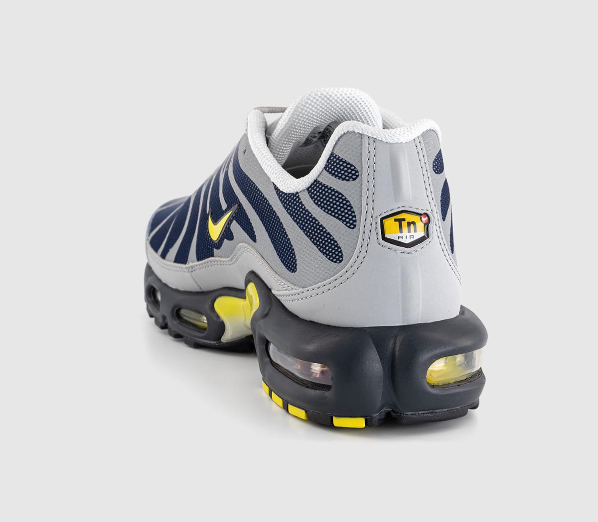 NikeAir Max Plus TrainersMetallic Silver Opti Yellow Obsidian