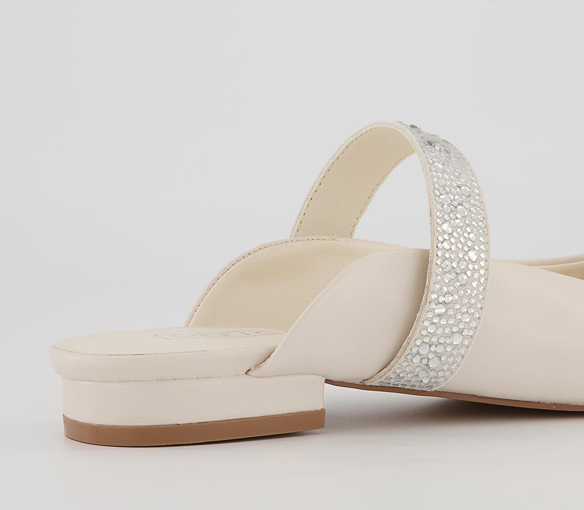 Office Flissie Feature Strap Mules Office Flissie Feature Strap Mules Off White With Embellishment