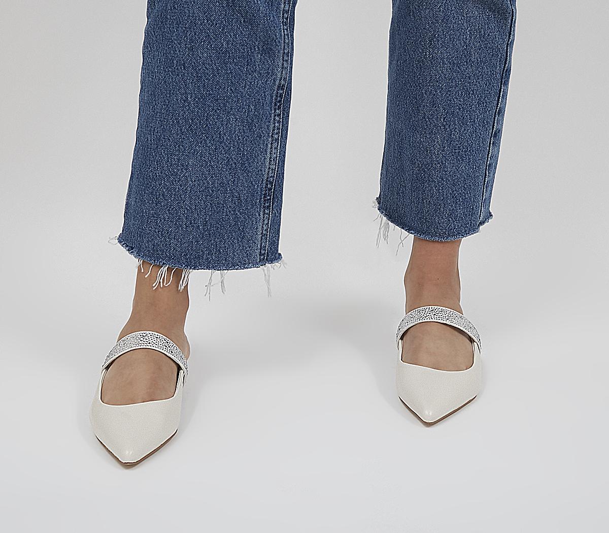 OfficeFlissie Feature Strap Mules OfficeFlissie Feature Strap MulesOff White With Embellishment