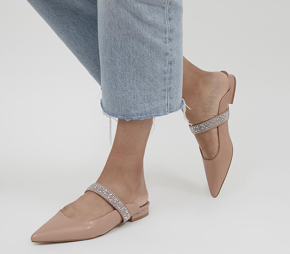 OfficeFlissie Feature Strap MulesNude With Embellishment