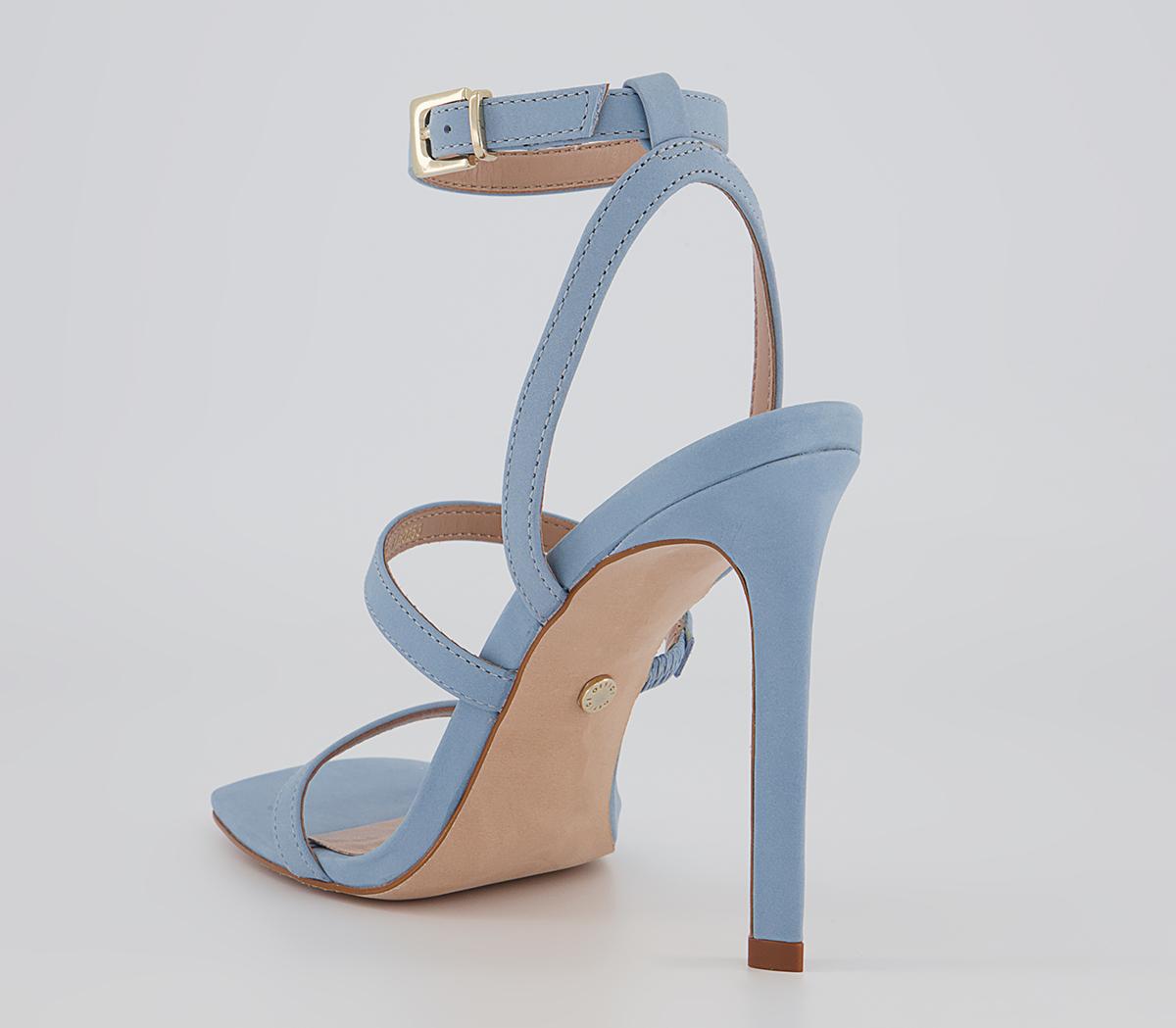 Office Hummingbird Three Strap Sandals Office Hummingbird Three Strap Sandals Pale Blue Leather