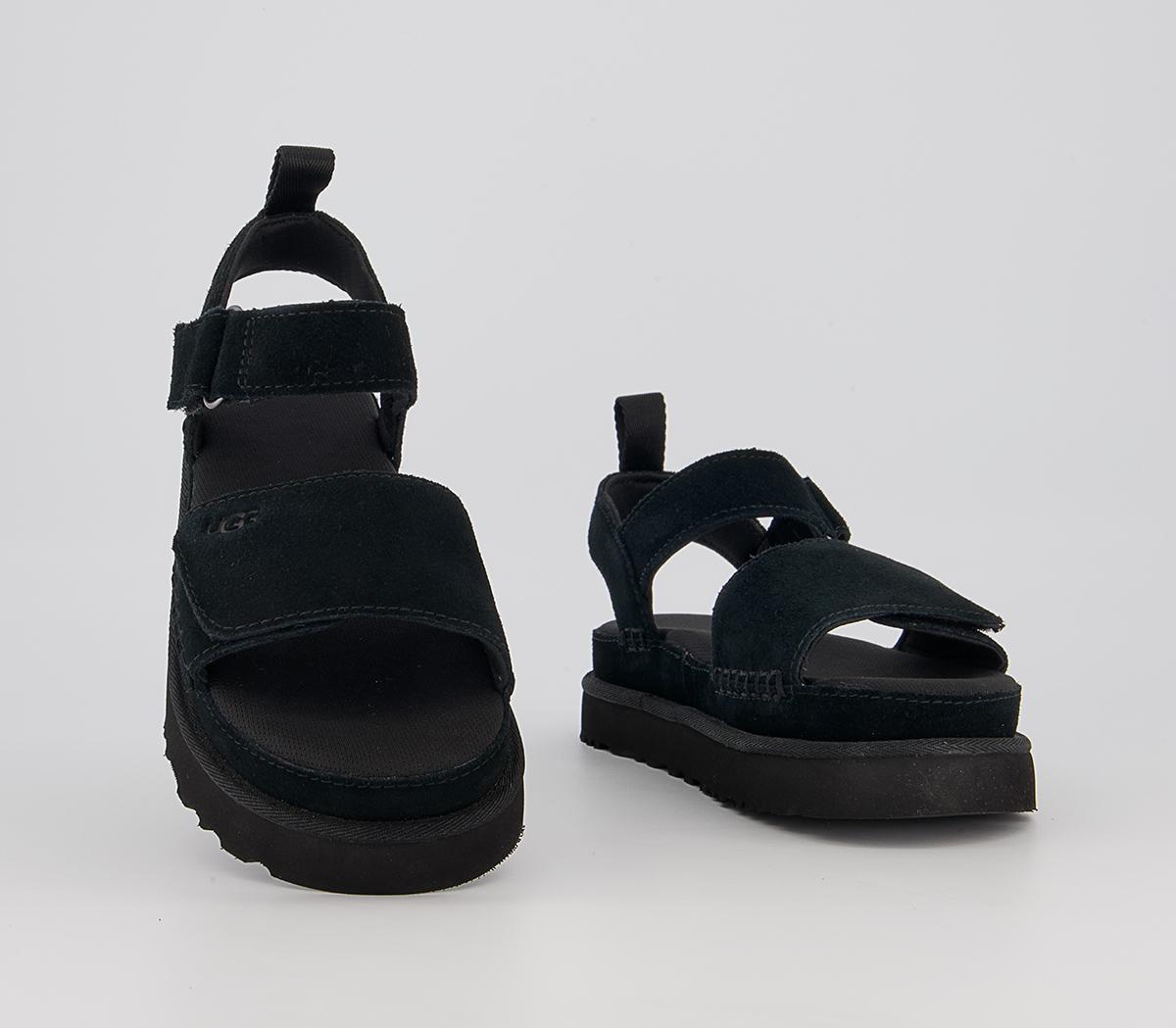 UGG Goldenstar Suede Sandals UGG Goldenstar Suede Sandals Black