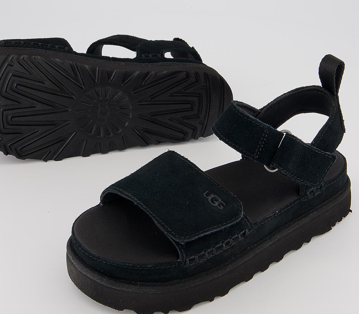 UGG Goldenstar Suede Sandals UGG Goldenstar Suede Sandals Black