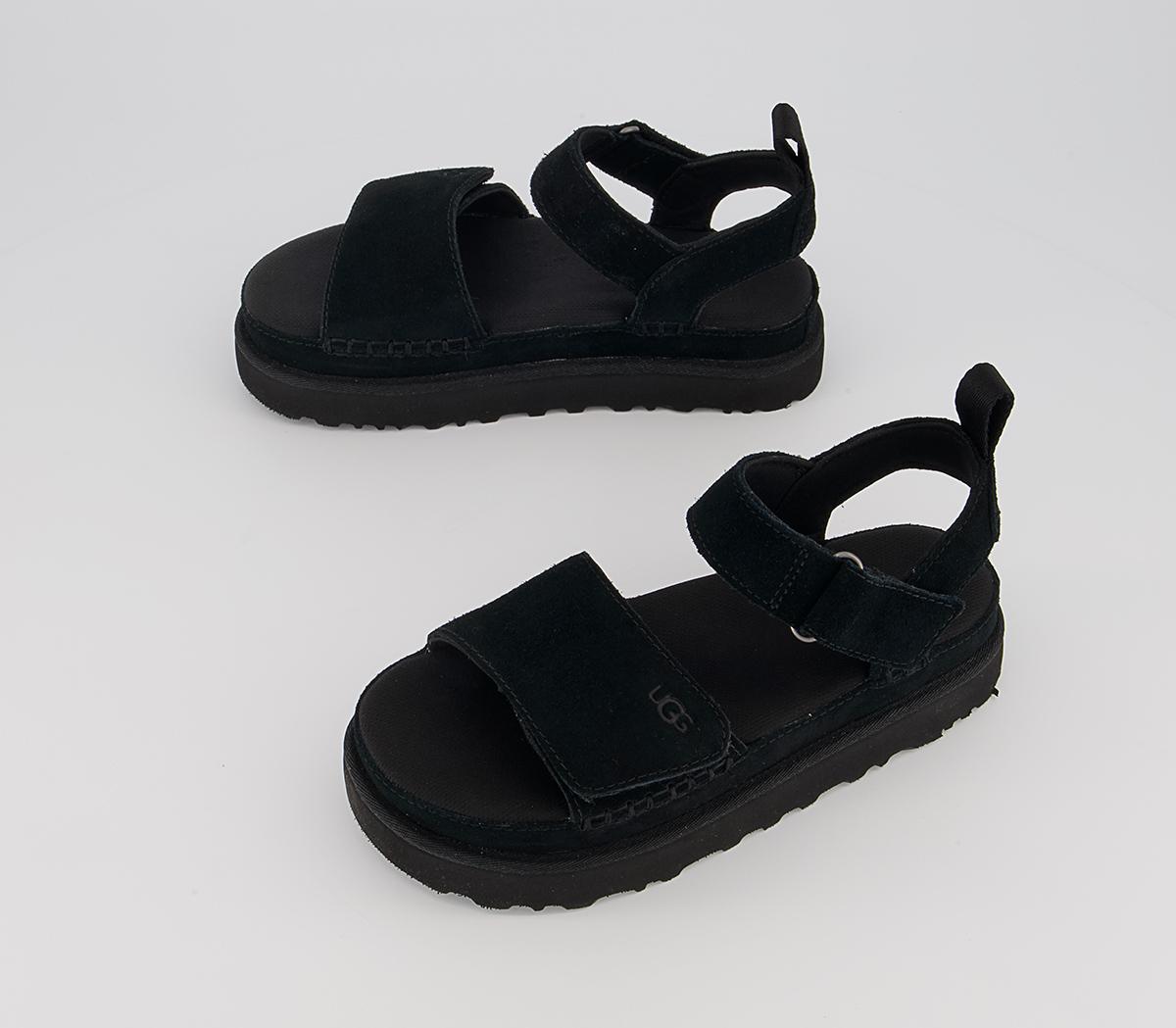 UGG Goldenstar Suede Sandals UGG Goldenstar Suede Sandals Black