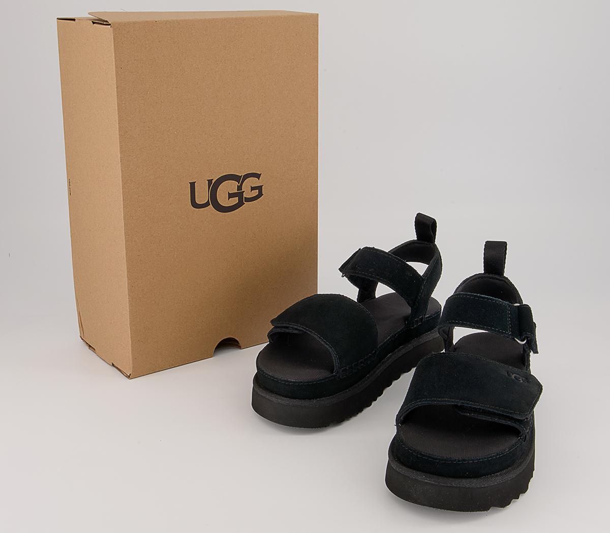 UGG Goldenstar Suede Sandals UGG Goldenstar Suede Sandals Black