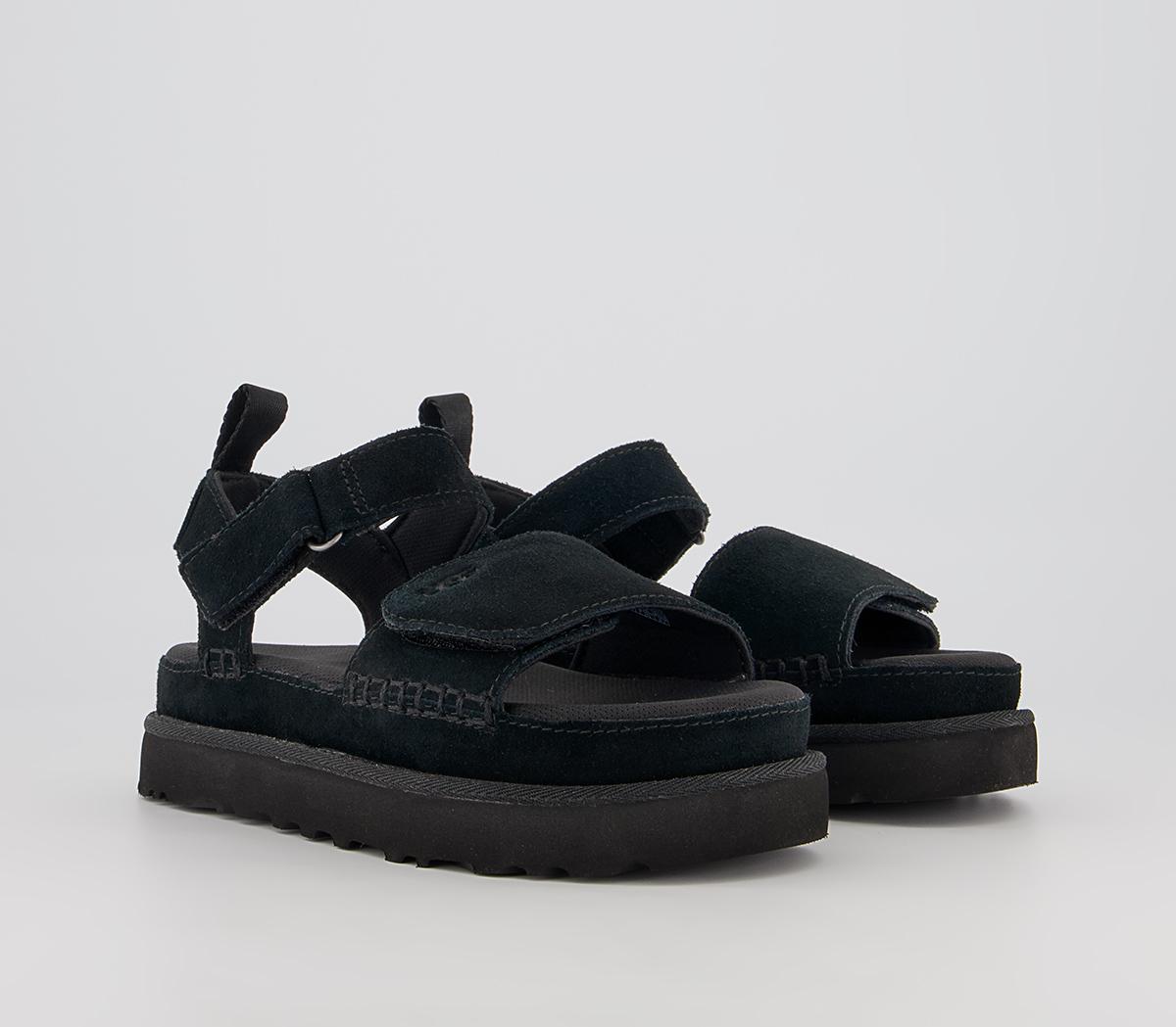 UGG Goldenstar Suede Sandals UGG Goldenstar Suede Sandals Black