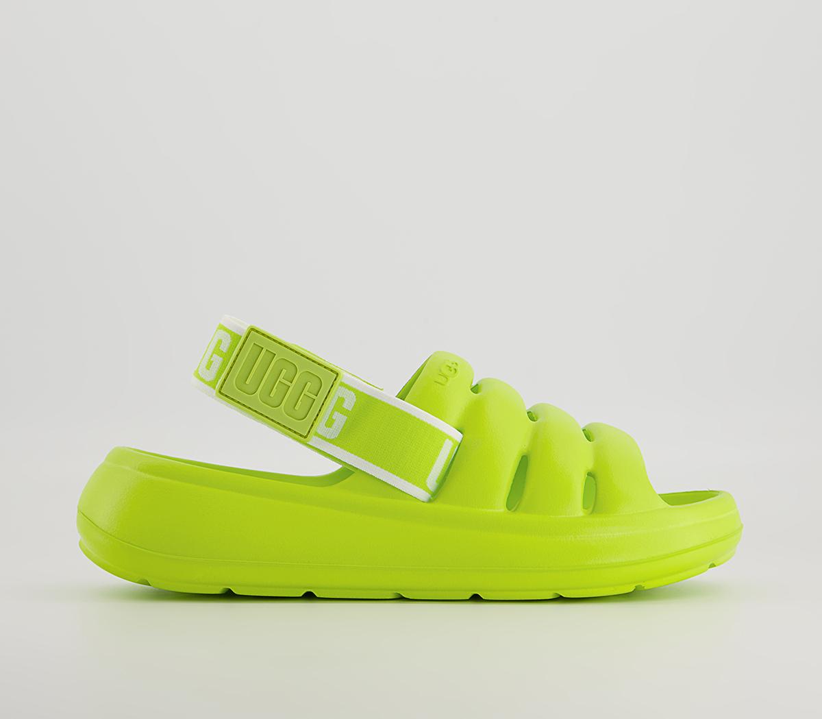 UGG Sport Yeah Sliders Key Lime - Women’s Summer Shoes