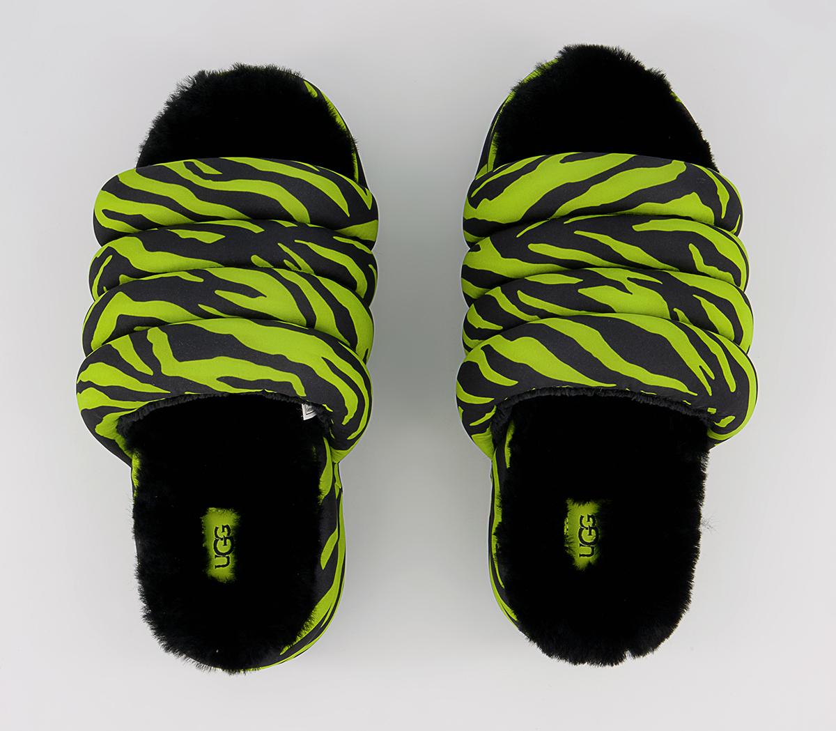 UGG Maxi Slide Sandals UGG Maxi Slide Sandals Key Lime Tiger Print