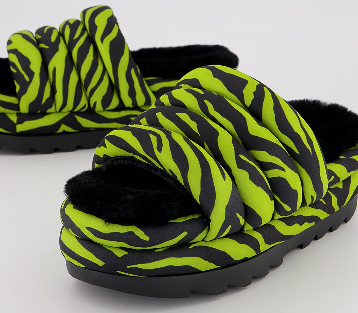 UGG Maxi Slide Sandals UGG Maxi Slide Sandals Key Lime Tiger Print