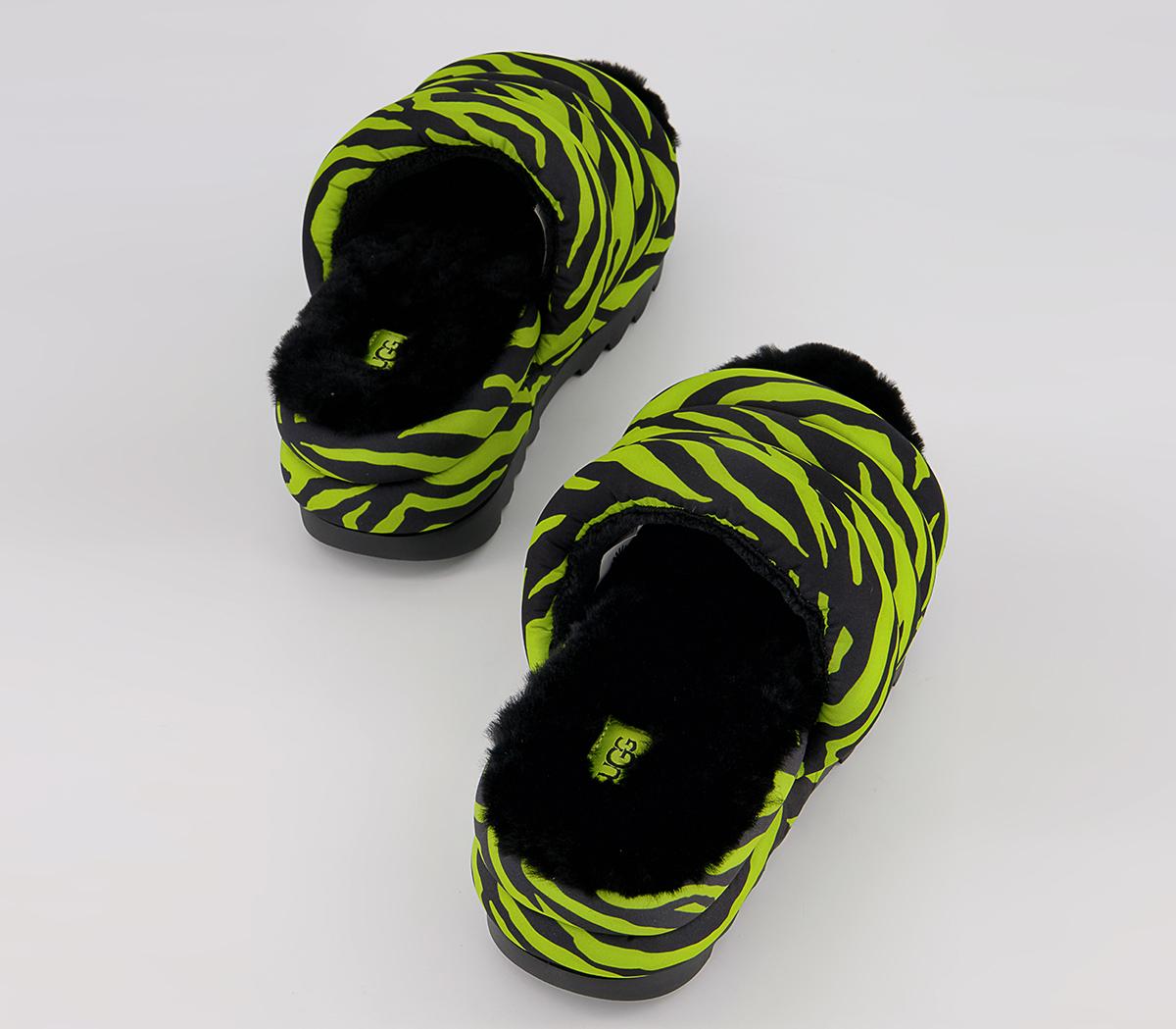 UGG Maxi Slide Sandals UGG Maxi Slide Sandals Key Lime Tiger Print