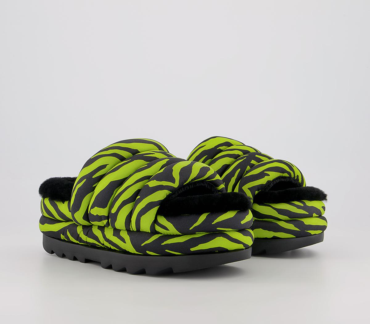 UGG Maxi Slide Sandals UGG Maxi Slide Sandals Key Lime Tiger Print